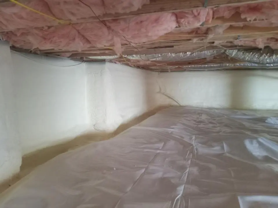 Crawl space encapsulation with closed-cell spray foam for Attic Insulation in Oakland